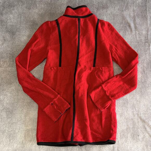 Vintage Wool Luii Red Long Coat - Picture 6 of 7